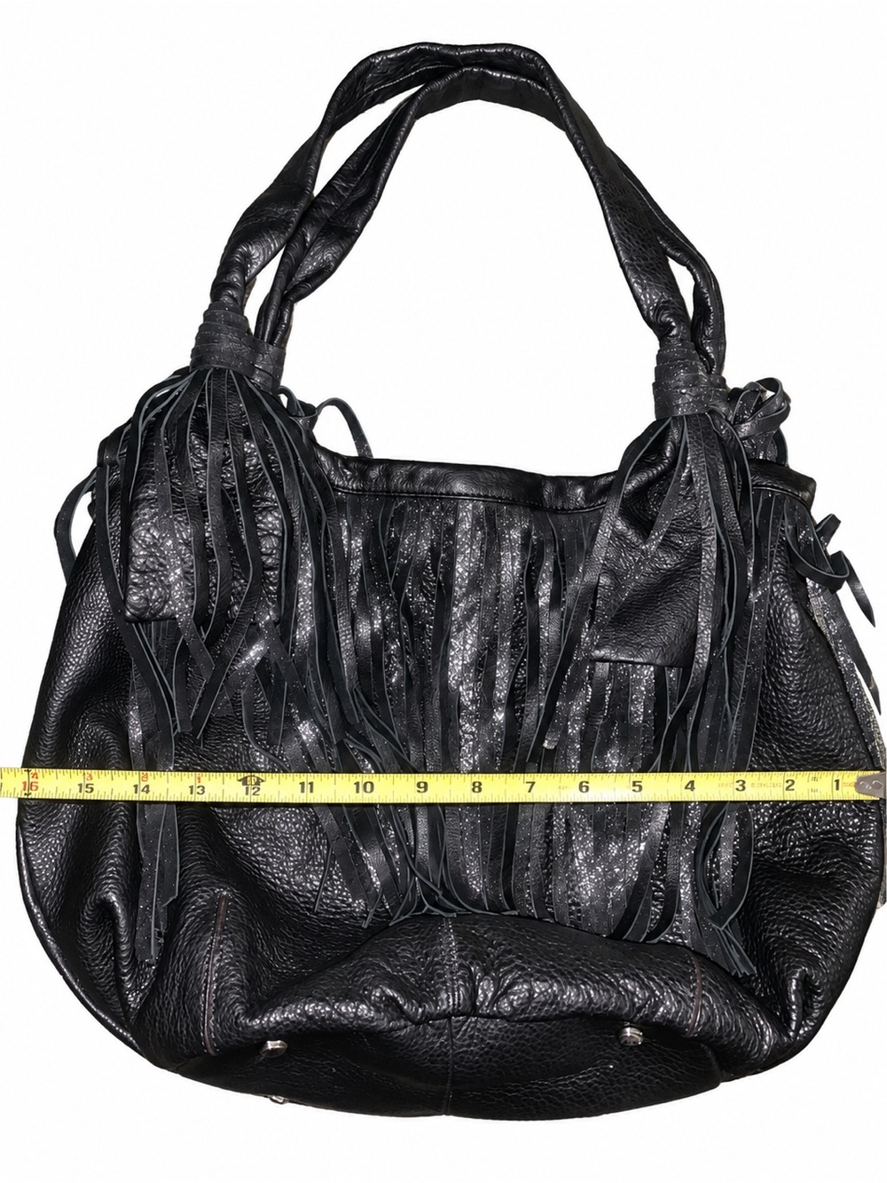 Fringe super soft Leather Shoulder Bag - Black❤️❤️❤️ - Picture 7 of 9